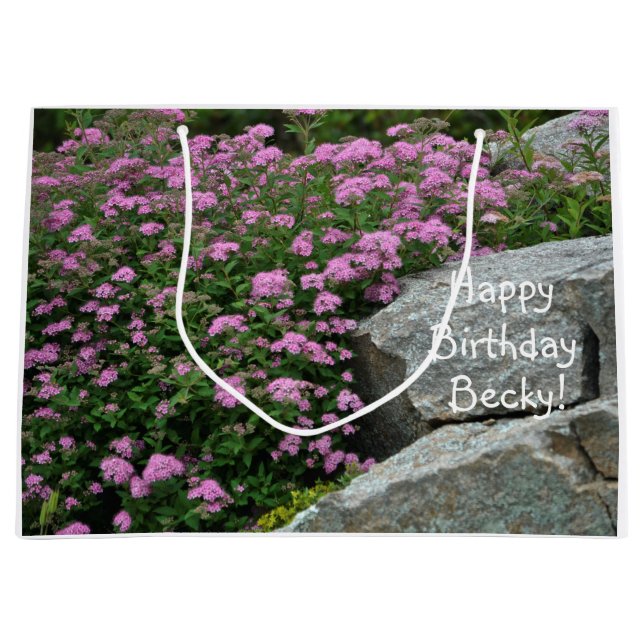 Bolsa De Regalo Grande Rock de flores rosadas (Anverso)