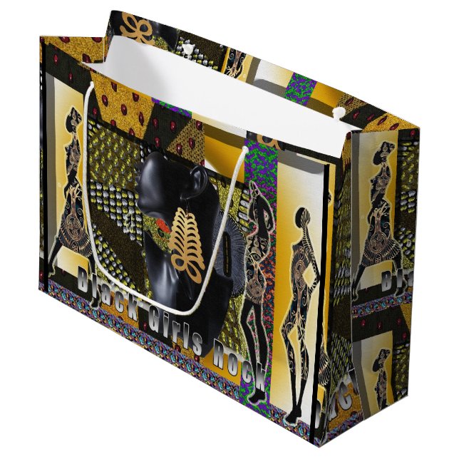 Bolsa De Regalo Grande Rock de los Chicas negros (Angulo Anverso)