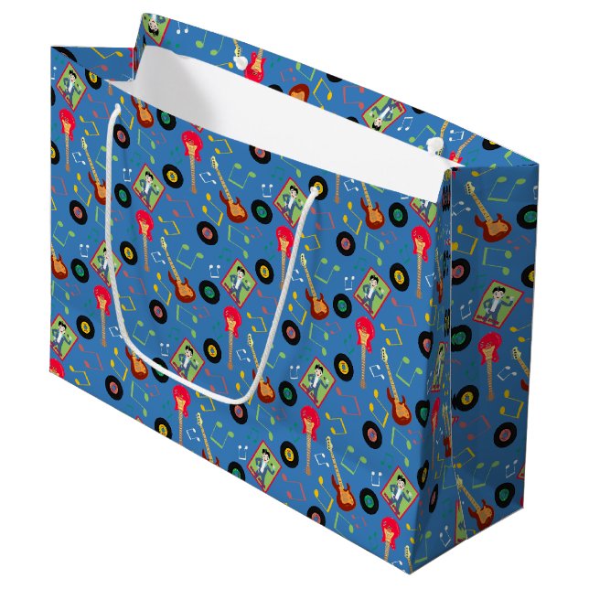 Bolsa De Regalo Grande Rock Star Boys Band Birthday Party (Angulo Anverso)