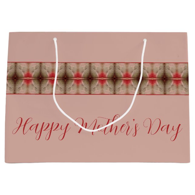 Bolsa De Regalo Grande Rojo Rosado Y Barnero (Anverso)