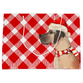 Bolsa De Regalo Grande Rojo y blanco tallado con grandes Navidades de can