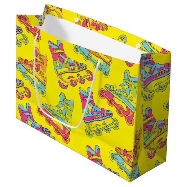 Bolsa De Regalo Grande Roller Blades Skates Niños Nacimiento Fiesta Patin (Angulo Anverso)