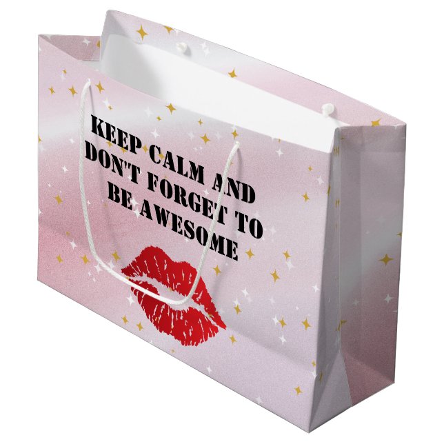 Bolsa De Regalo Grande Romantic chic luxe red lips (Angulo Anverso)