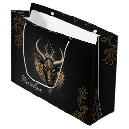 Bolsa De Regalo Grande Ropa elegante de oro negro