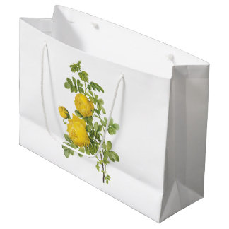 Bolsa De Regalo Grande rosa amarillo (sulfurea de Rosa) por Redouté