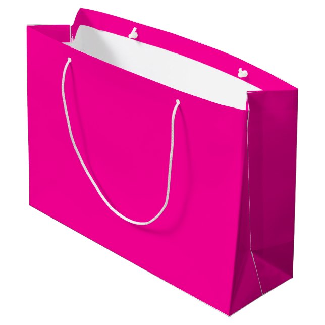 Bolsa De Regalo Grande Rosa Caliente Sólido (Angulo reverso)