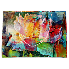 Bolsa De Regalo Grande Rosa de flores