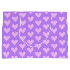 Bolsa De Regalo Grande Rosa: El día de San Valentín púrpura