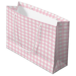 Bolsa De Regalo Grande Rosa Gingham 1