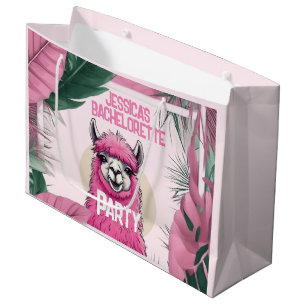 Bolsa De Regalo Grande Rosa Happy Sonriendo Lama Bachelorette