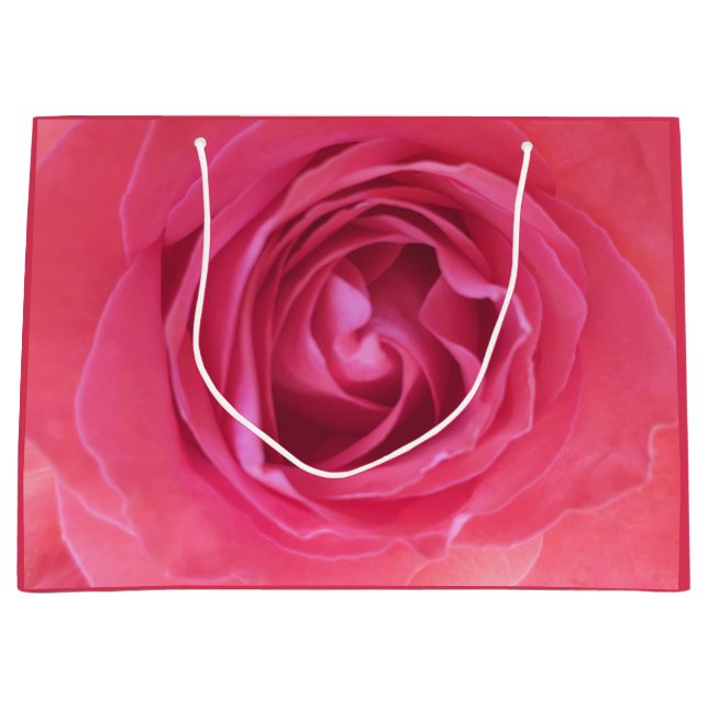 Bolsa De Regalo Grande Rosa Rosa Bonita (Anverso)