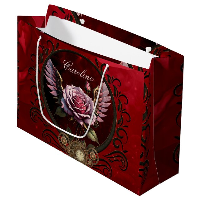 Bolsa De Regalo Grande Rosa Steampunk (Angulo Anverso)