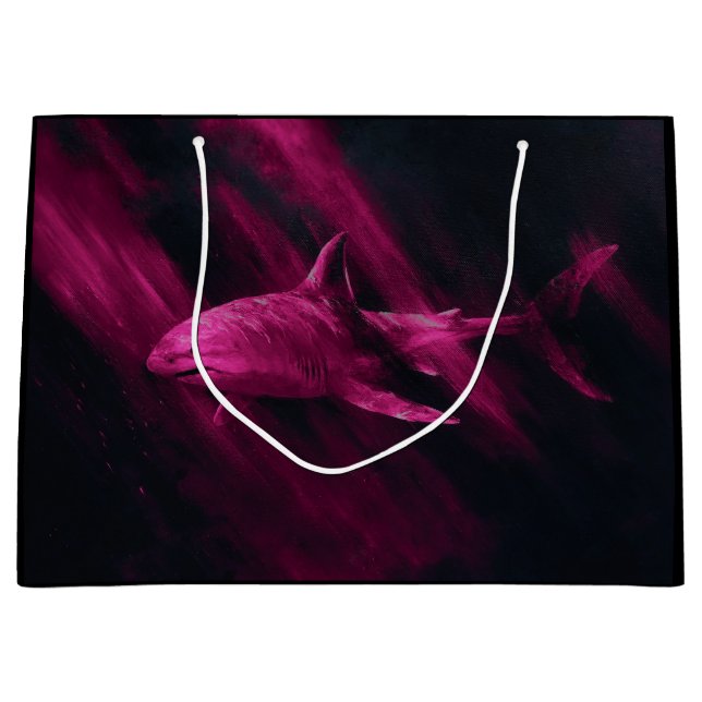 Bolsa De Regalo Grande Rosa Tiburón (Anverso)