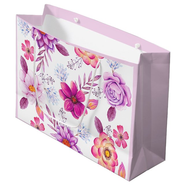 Bolsa De Regalo Grande Rosa violeta (Angulo Anverso)