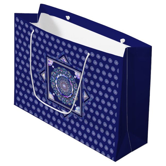 Bolsa De Regalo Grande Rosario azul (Angulo Anverso)