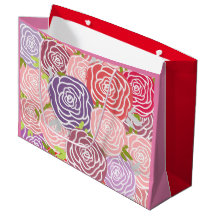 Rosas adorables con bloques de color rosa y rojo