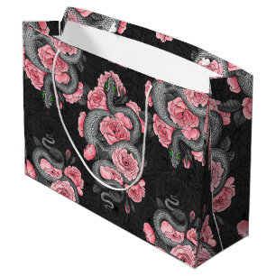 Bolsa De Regalo Grande Rosas de serpientes y melocotones