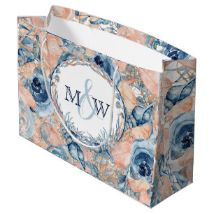 Bolsa De Regalo Grande Rosas Náuticos Bodas Beach Seashell
