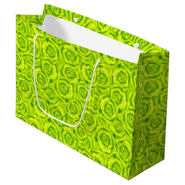 Bolsa De Regalo Grande Rosas, neón (Angulo Anverso)