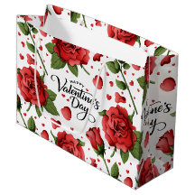 Rosas rojas elegantes de San Valentín con corazone