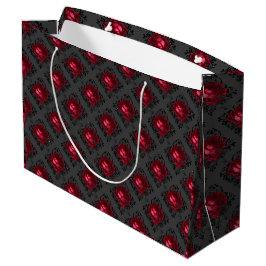 Bolsa De Regalo Grande Rosas rojas y negro espárrago