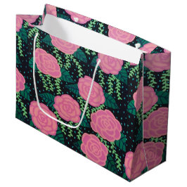 Bolsa De Regalo Grande Rosas rosados de col
