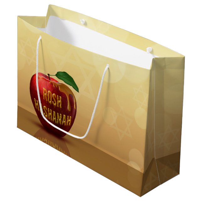 Bolsa De Regalo Grande Rosh Hashanah Año Nuevo judío Miel Apple (Angulo Anverso)
