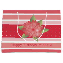 Bolsa De Regalo Grande Rosy Pink Stripe