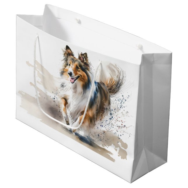 Bolsa De Regalo Grande Rough Collies (Angulo Anverso)