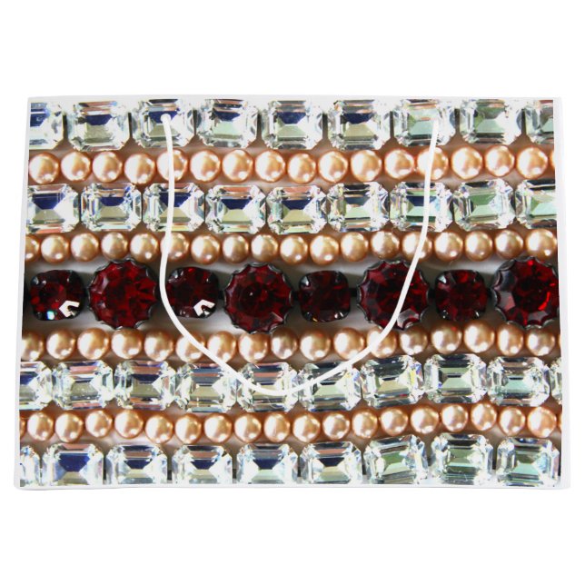 Bolsa De Regalo Grande Rubias, Diamante de imitación, diamantes, joyas, p (Anverso)