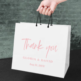 Bolsa De Regalo Grande Rubor Pink Gracias Boda