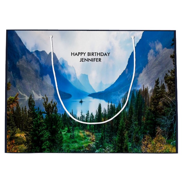 Bolsa De Regalo Grande Rústica cordillera de campo Naturaleza escénica (Anverso)