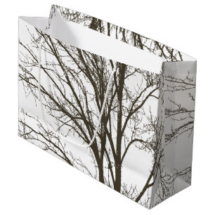 Bolsa De Regalo Grande Rústicas ramas de árbol marrón