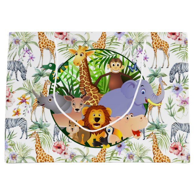 Bolsa De Regalo Grande Safari de Animales  (Anverso)