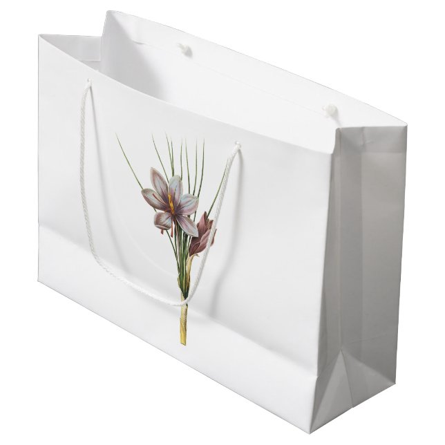 Bolsa De Regalo Grande saffron crocus(Crocus sativus) de Redouté (Angulo Anverso)