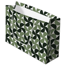 Bolsa De Regalo Grande Sage Green Mid Century Modern Pattern