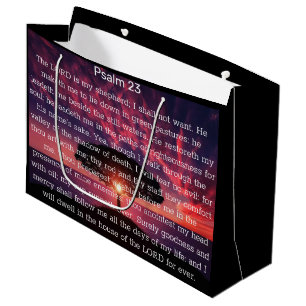 Bolsa De Regalo Grande Salmo 23 Biblia Verse Tree Christian