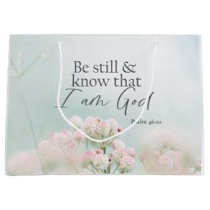 Bolsa De Regalo Grande Salmo 46:10 Estar quieto y saber que soy Dios Bibl