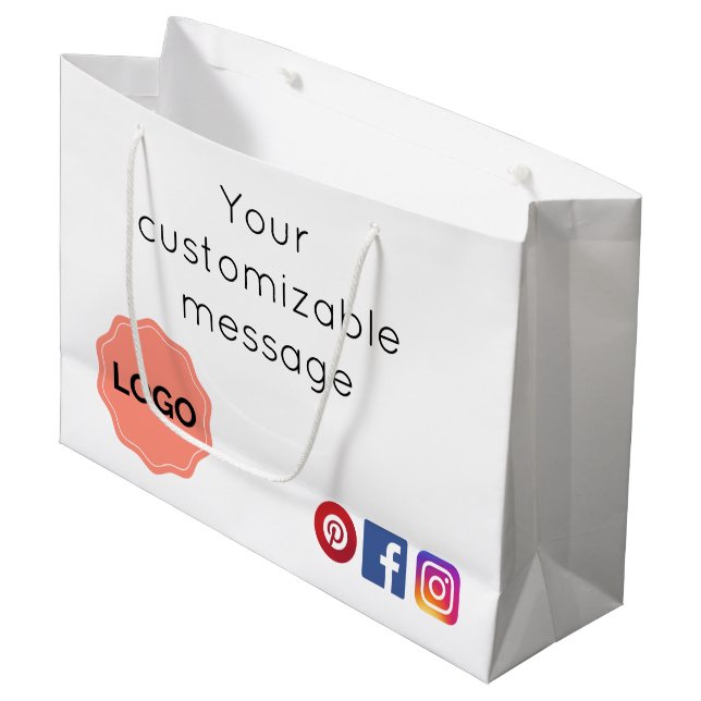 Bolsa De Regalo Grande salón de personalizable o spa (Angulo Anverso)