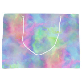 Bolsa De Regalo Grande salpicadura de acuarela opal: