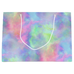 Bolsa De Regalo Grande salpicadura de acuarela opal: