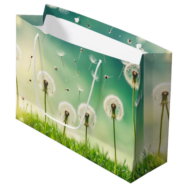 Bolsa De Regalo Grande Saltos flotantes de Dandelion (Angulo Anverso)