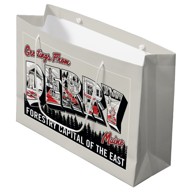 Bolsa De Regalo Grande Saludo De Derry Maine (Angulo Anverso)