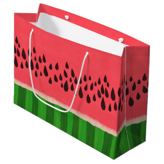 Bolsa De Regalo Grande sandía rosa y verde