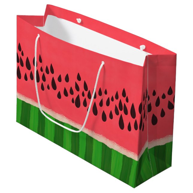 Bolsa De Regalo Grande sandía rosa y verde (Angulo Anverso)
