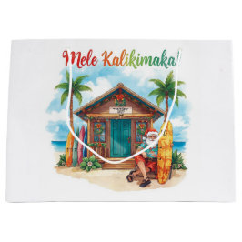 Bolsa De Regalo Grande Santa Claus Christmas in Hawaii