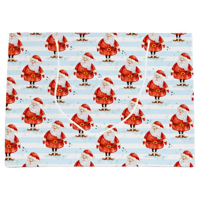 Bolsa De Regalo Grande Santa Claus festivo (Anverso)