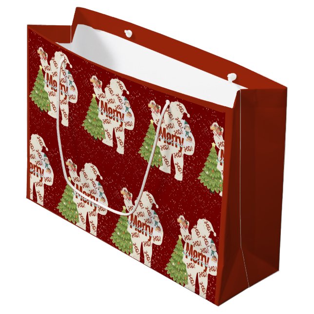 Bolsa De Regalo Grande Santa con regalos (Angulo Anverso)