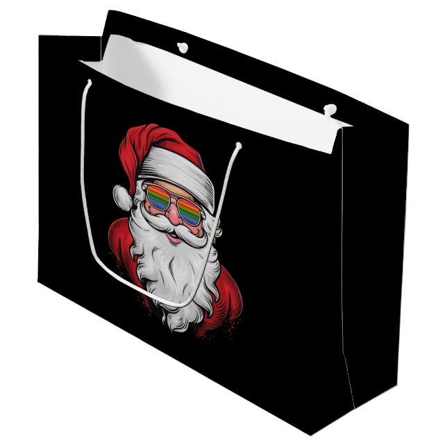 Bolsa De Regalo Grande Santa Gafas de Sol Navidades del Orgullo Pajama X- (Angulo Anverso)