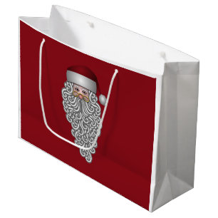 Bolsa De Regalo Grande Santa Head con barba de curry